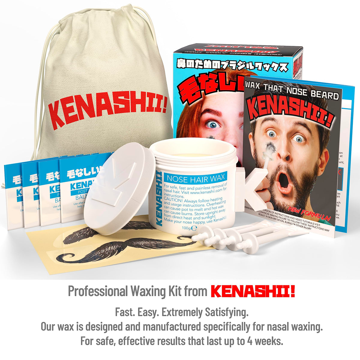 KENASHII applicators arranged to show 24 single-use sticks for precise control