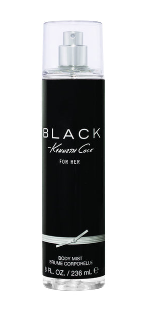 Kenneth Cole Black For Her front bottle view showing feminine packaging and clear scent appeal