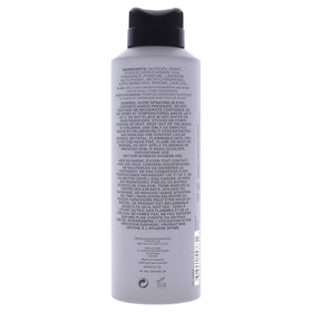 Kenneth Cole Reaction close-up of can texture and label, highlighting convenient 6 oz size and easy spray