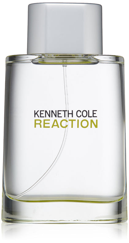 Kenneth Cole Reaction bottle front view showcasing sleek design and fresh citrus appeal