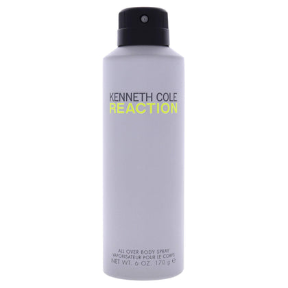 Kenneth Cole Reaction front packaging shows bold logo and fresh citrus scent, perfect for daily refreshment