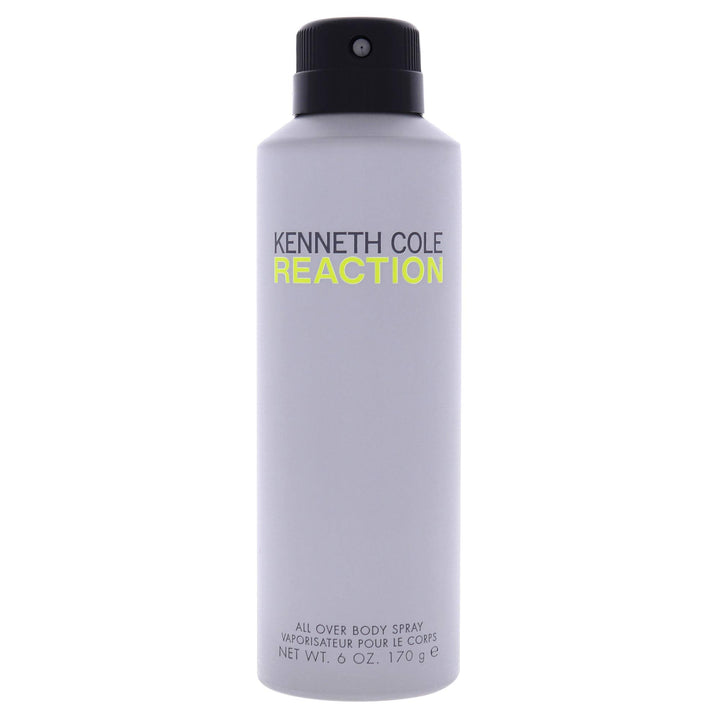 Kenneth Cole Reaction front packaging shows bold logo and fresh citrus scent, perfect for daily refreshment