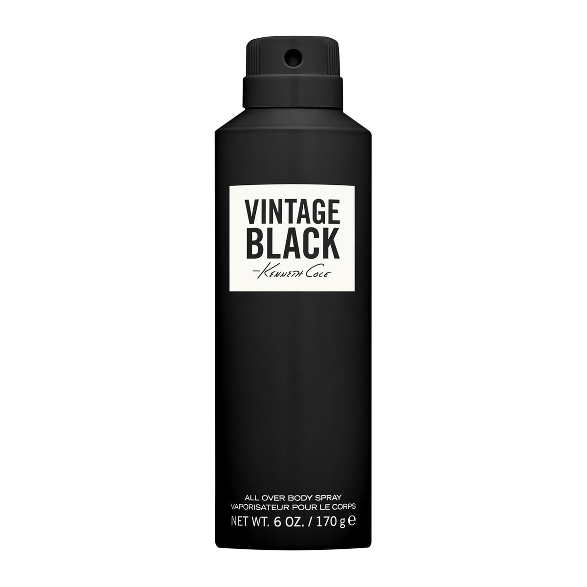Kenneth Cole Vintage Black front spray bottle showing refined scent for daily wear