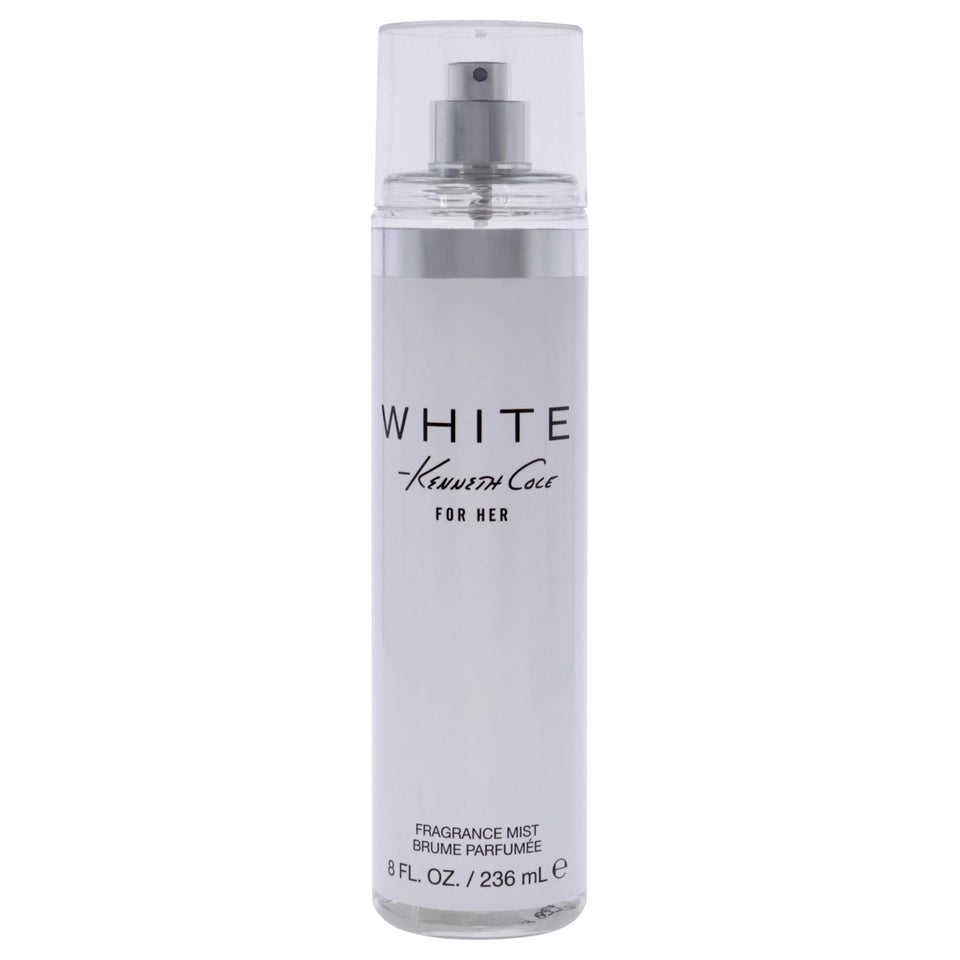 Kenneth Cole White for Her front bottle view showing elegant label and size benefit