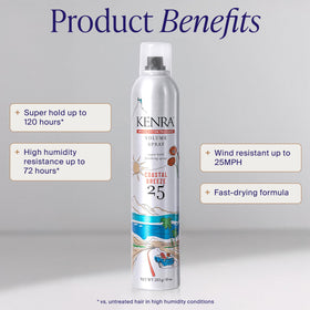 Kenra label closeup highlighting product name and super-hold benefit