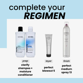Kenra Clarify Shampoo before and after hair showing restored shine
