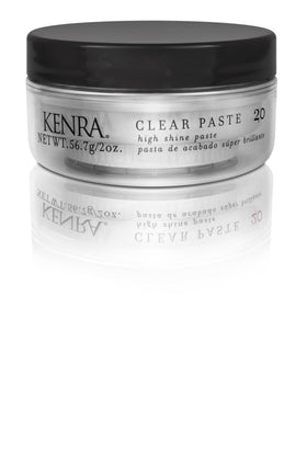 Kenra clear paste 20 front tube showing clean professional packaging and benefit of control