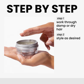 Kenra clear paste 20 next to a coin showing 2 oz scale and travel-friendly convenience