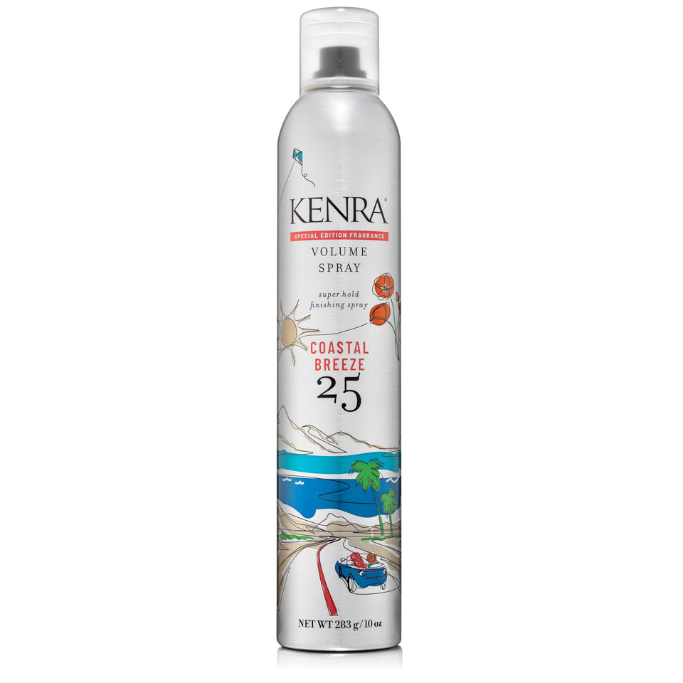 Kenra bottle front view showing Coastal Breeze label and size for clear product ID