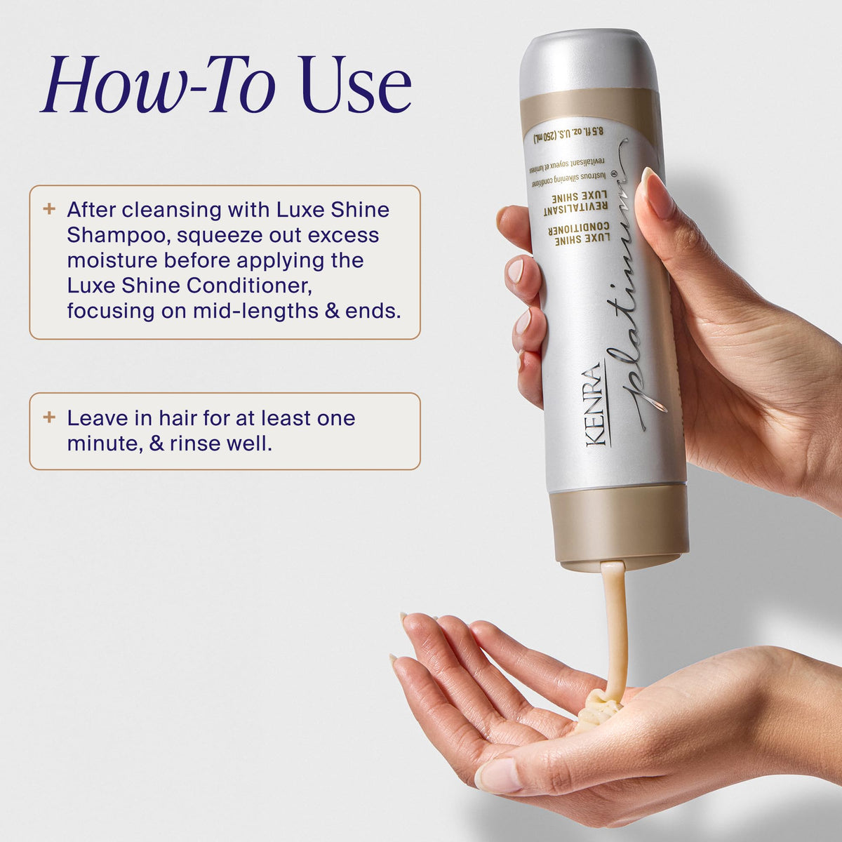 Kenra conditioner on bathroom shelf styled for daily routine convenience