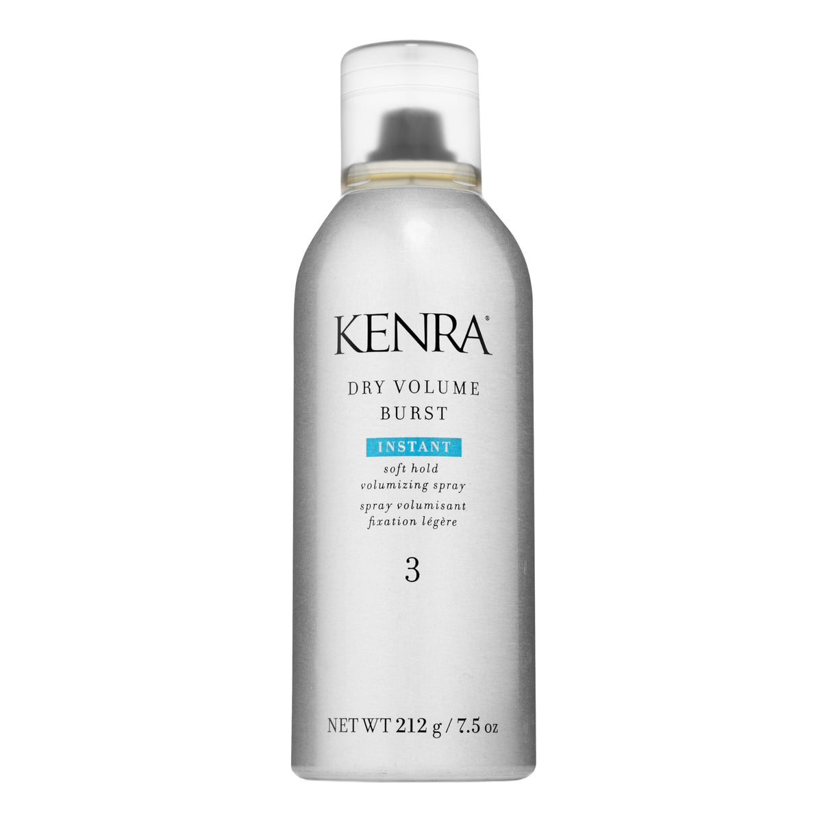 Kenra can front packaging showing product and benefit of instant volume