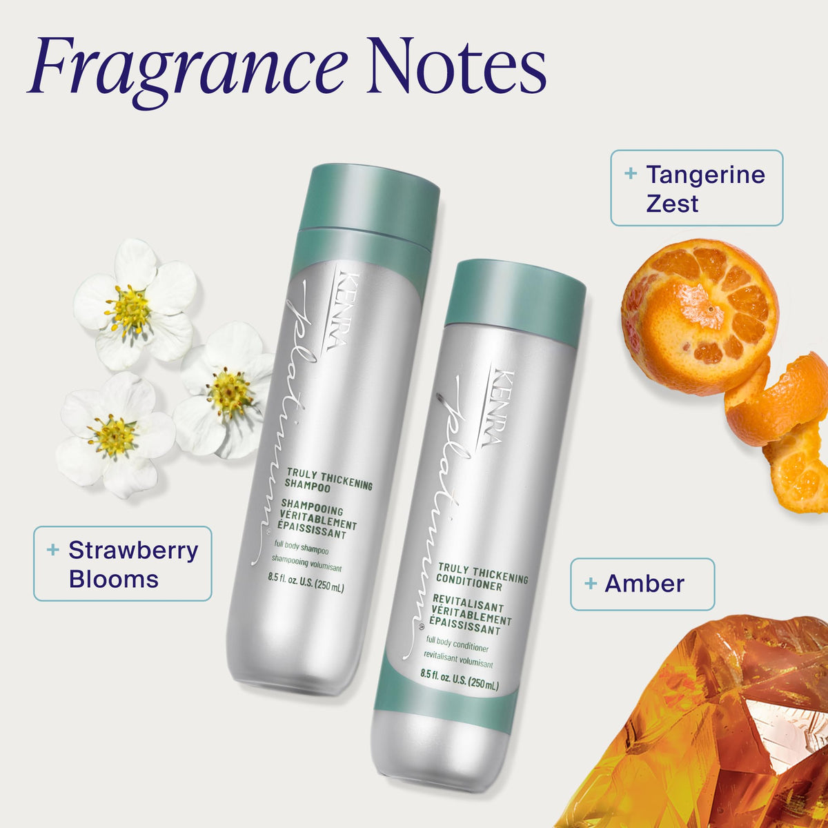Kenra ingredient badge close-up showing color-safe and sulfate-free benefit