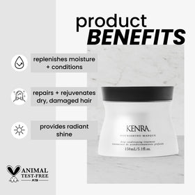 Kenra cream texture close-up highlighting rich moisturizing formula