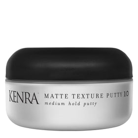 Kenra matte texture putty front packaging shows product and branding benefit: clear medium hold