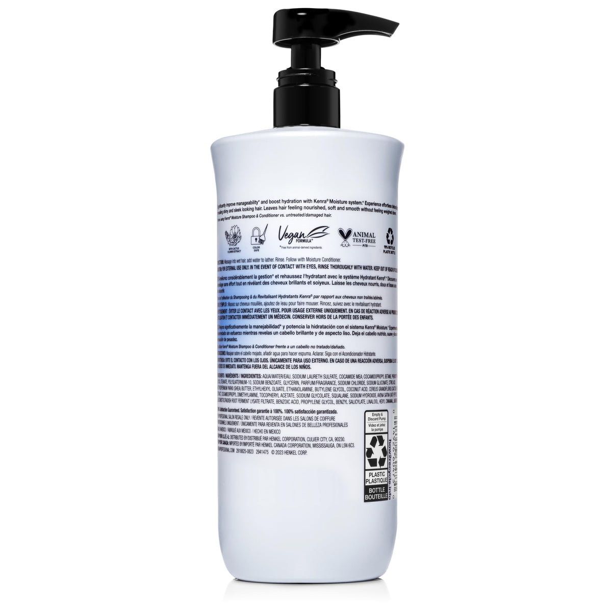 Kenra bottle in shower setting conveying color-safe hydration benefit