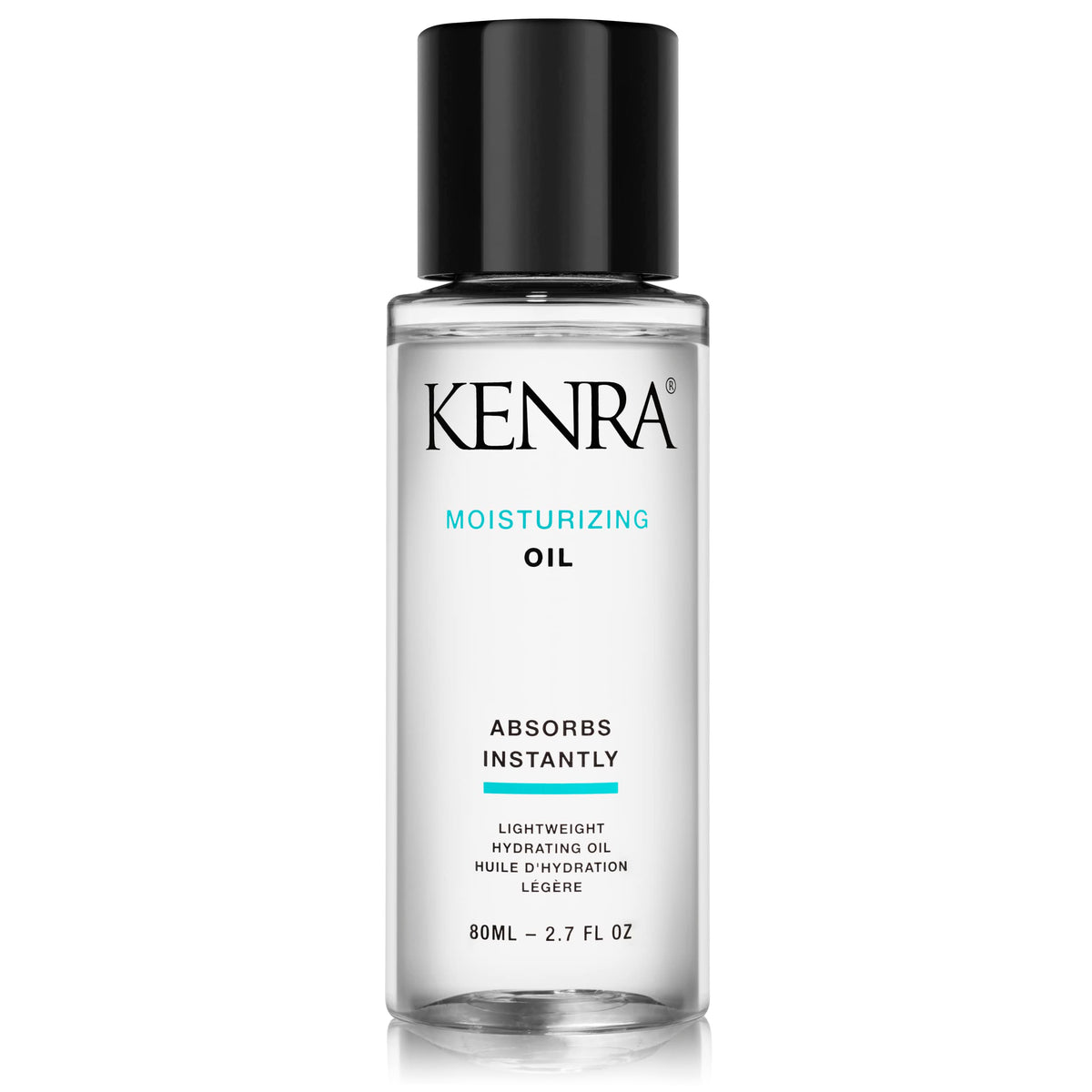 Kenra moisturizing oil front bottle view showing product clarity and branding