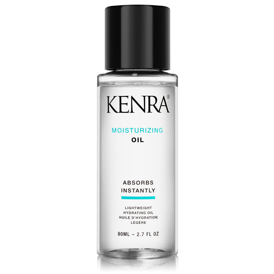 Kenra moisturizing oil front bottle view showing product clarity and branding