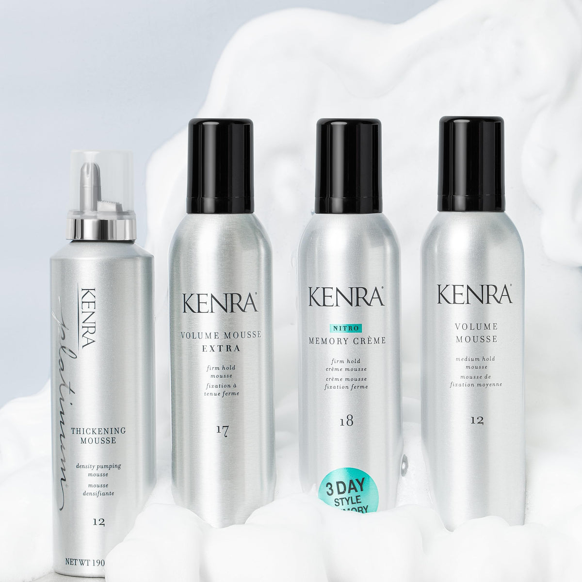 Kenra Platinum label and spray top close-up for ingredient clarity