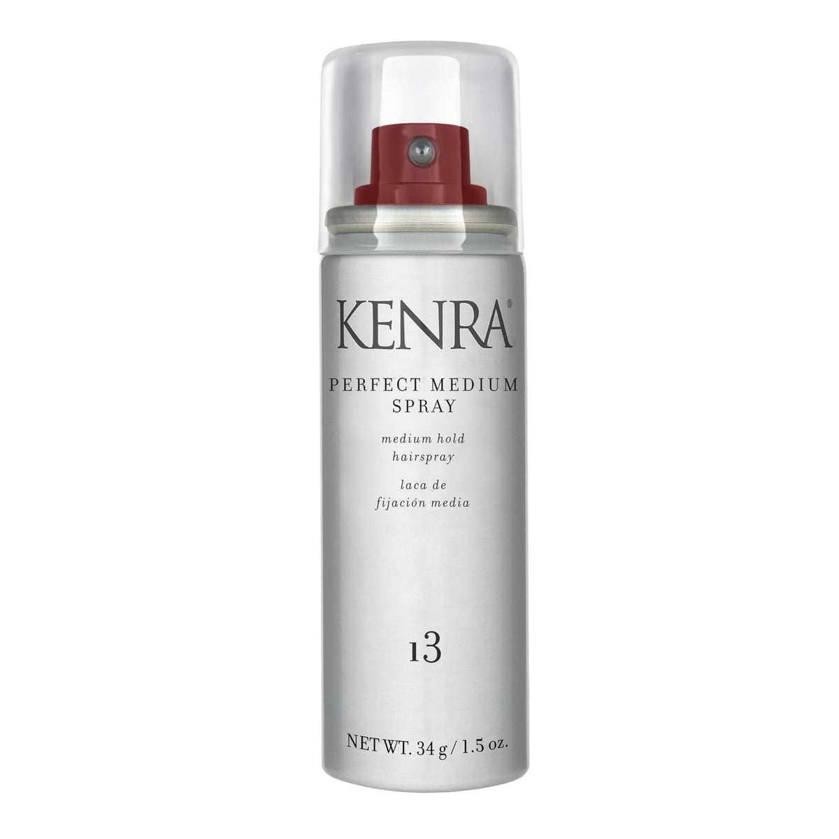 Kenra Perfect Medium Spray front packaging shows product and branding benefits
