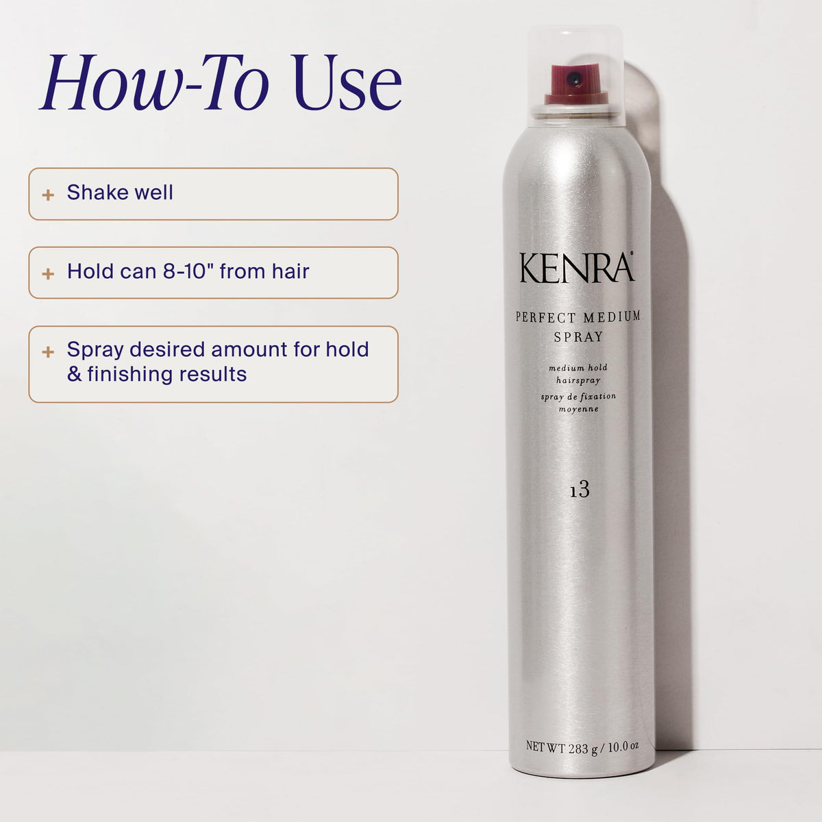 Kenra Professional used on styled hair showing glossy high-shine benefit