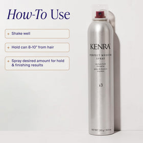 Kenra Professional used on styled hair showing glossy high-shine benefit