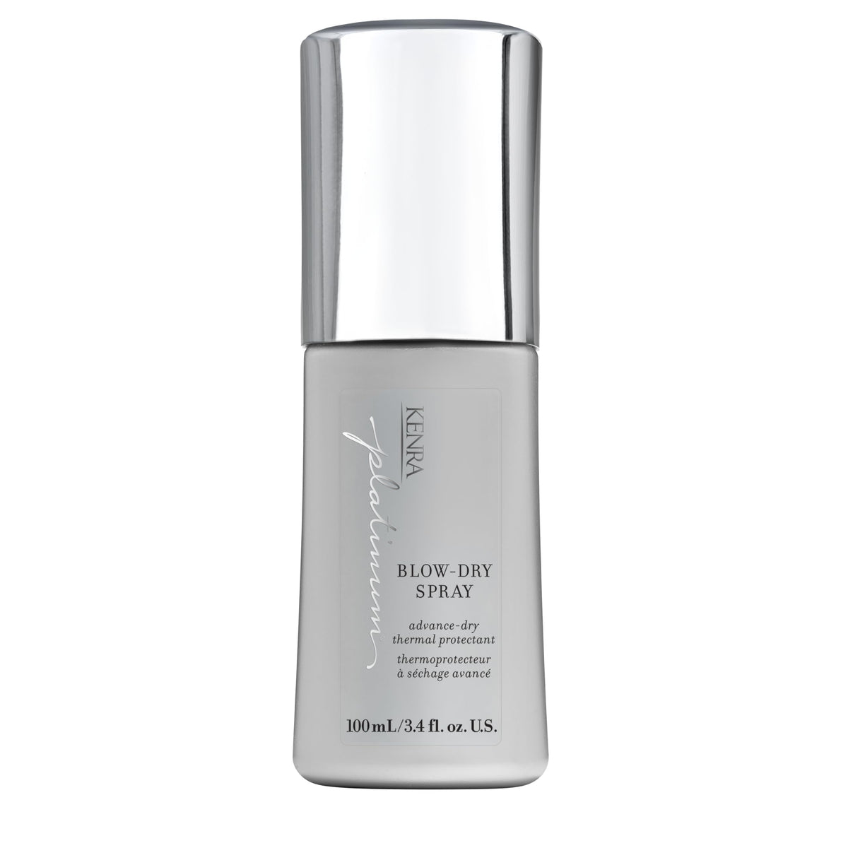 Kenra front packaging showing bottle and branding, quick drying benefit