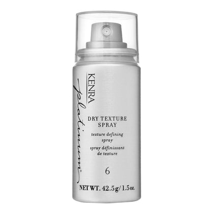 Kenra front packaging showing compact 1.5 oz can for travel-ready texture