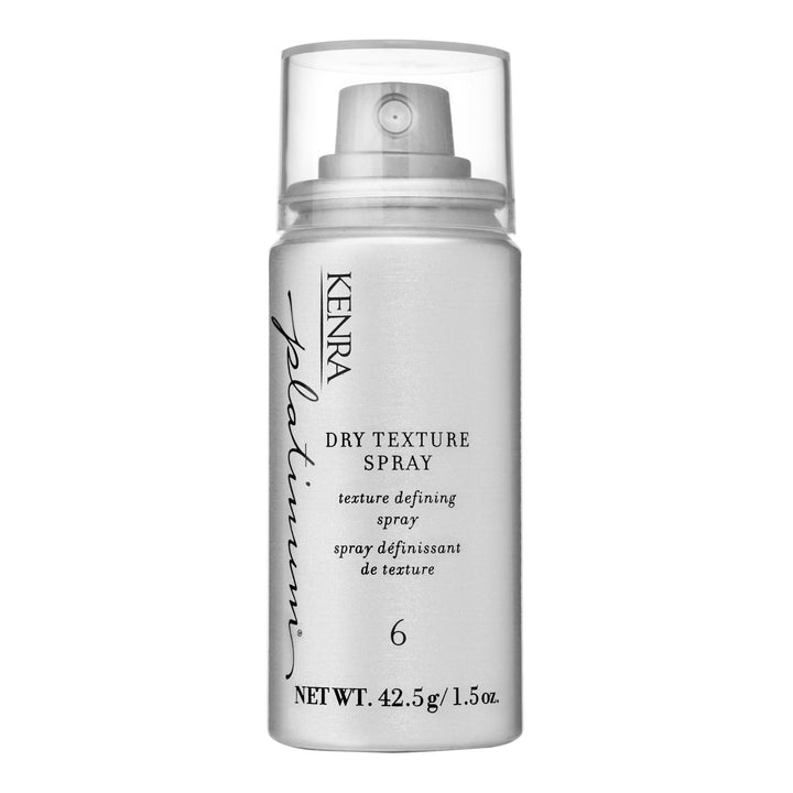 Kenra front packaging showing compact 1.5 oz can for travel-ready texture
