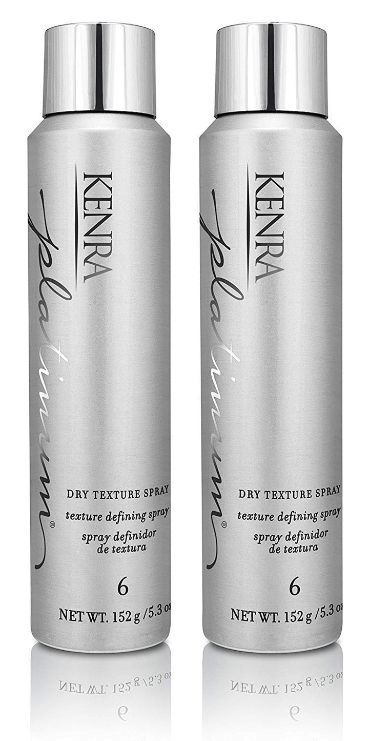 Kenra front packaging showing two cans and product benefits