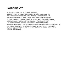 Kenra Platinum label ingredients close-up showing key protection benefits clearly