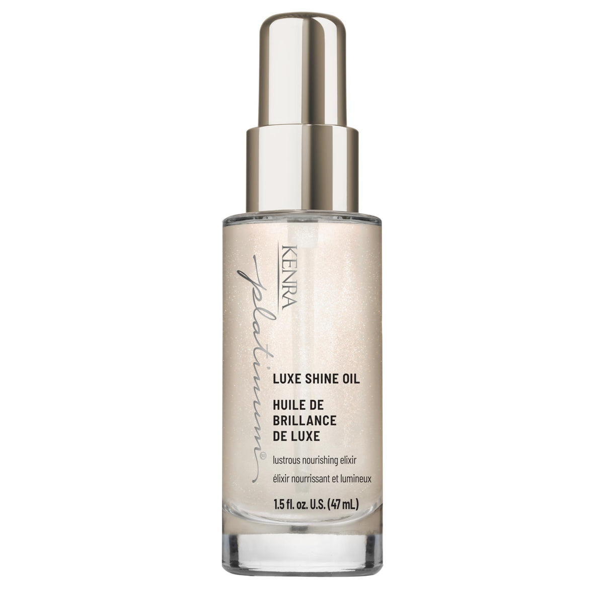 Kenra Platinum bottle front view showing sleek packaging and travel size benefit