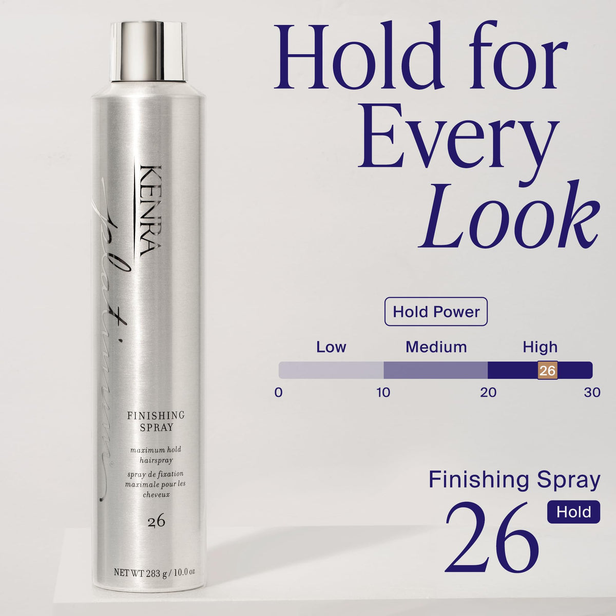 Kenra platinum nozzle closeup illustrating fine mist for even coverage benefit