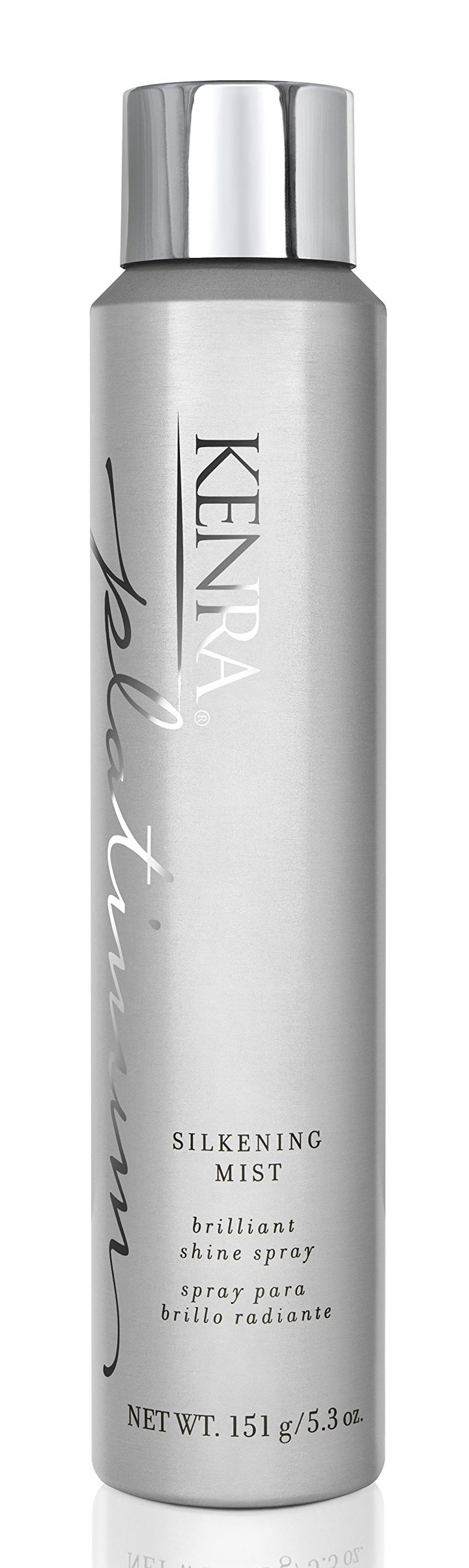 Kenra bottle front view showing sleek packaging and immediate shine benefit