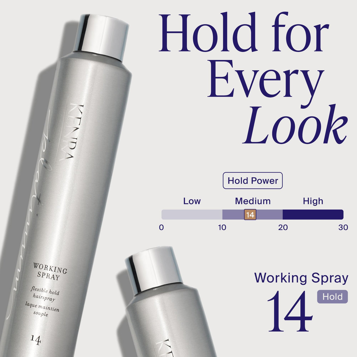Kenra label close-up highlighting product name and flexible-hold claim