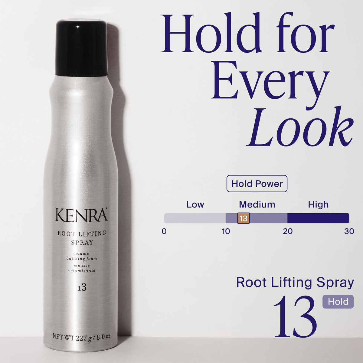 Kenra root lifting spray mist pattern demonstrating lightweight texture and coverage