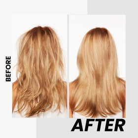Kenra smoothing spray label close-up highlighting product name and use benefits