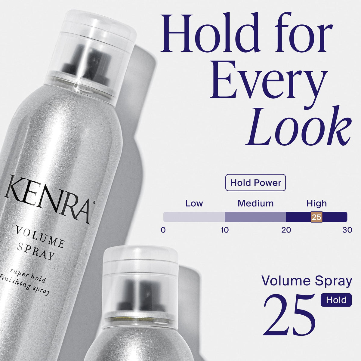 Kenra texture and shine detail showing glossy, natural-looking finish and volume benefit