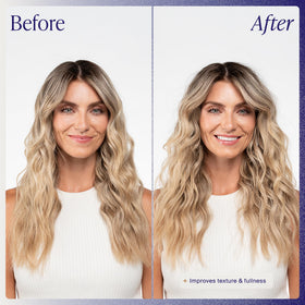 Kenra applying spray to roots to boost lift and revive flat hair