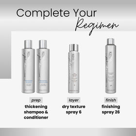Kenra spraying roots to show instant lift and fuller appearance