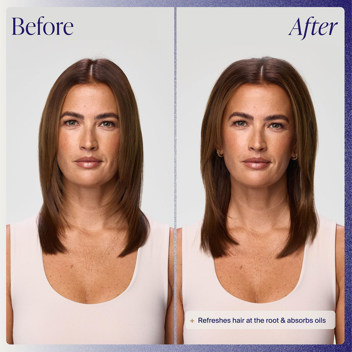 Kenra translucent spray on roots demonstrating instant refresh and volume