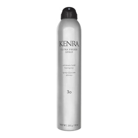 Kenra front packshot showing bottle and sleek hold benefit