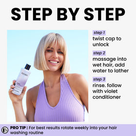 Kenra bottle label detail with ingredients and directions, highlights color-safe formulation