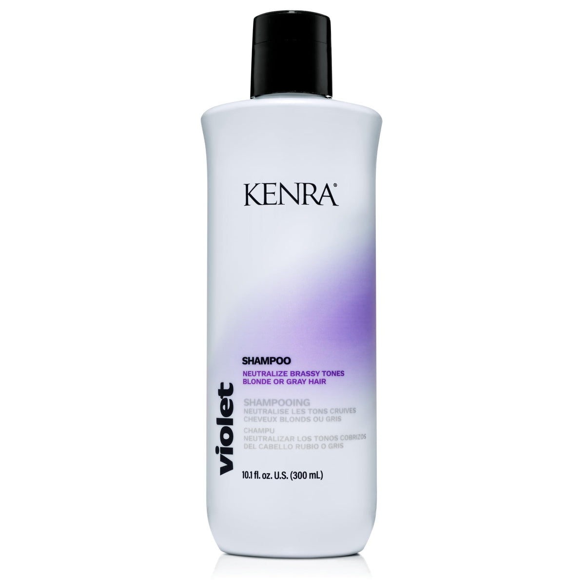 Kenra violet shampoo front packaging showing bottle and size, keeps blonde tones refreshed
