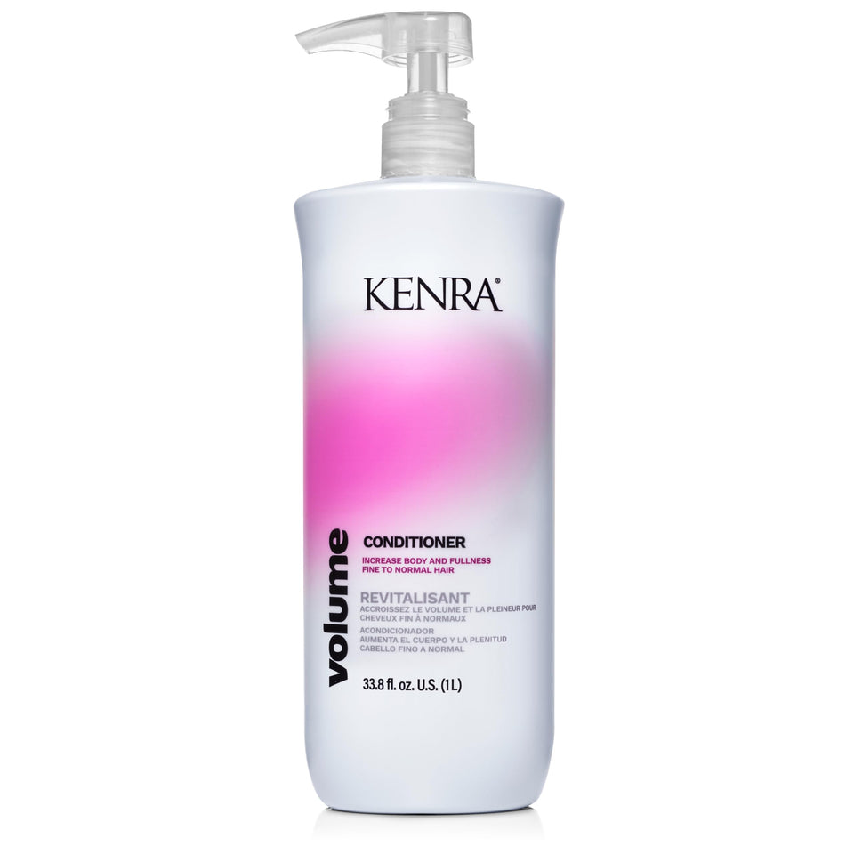 Kenra front bottle showing product and 33.8 fl oz size for long-lasting use
