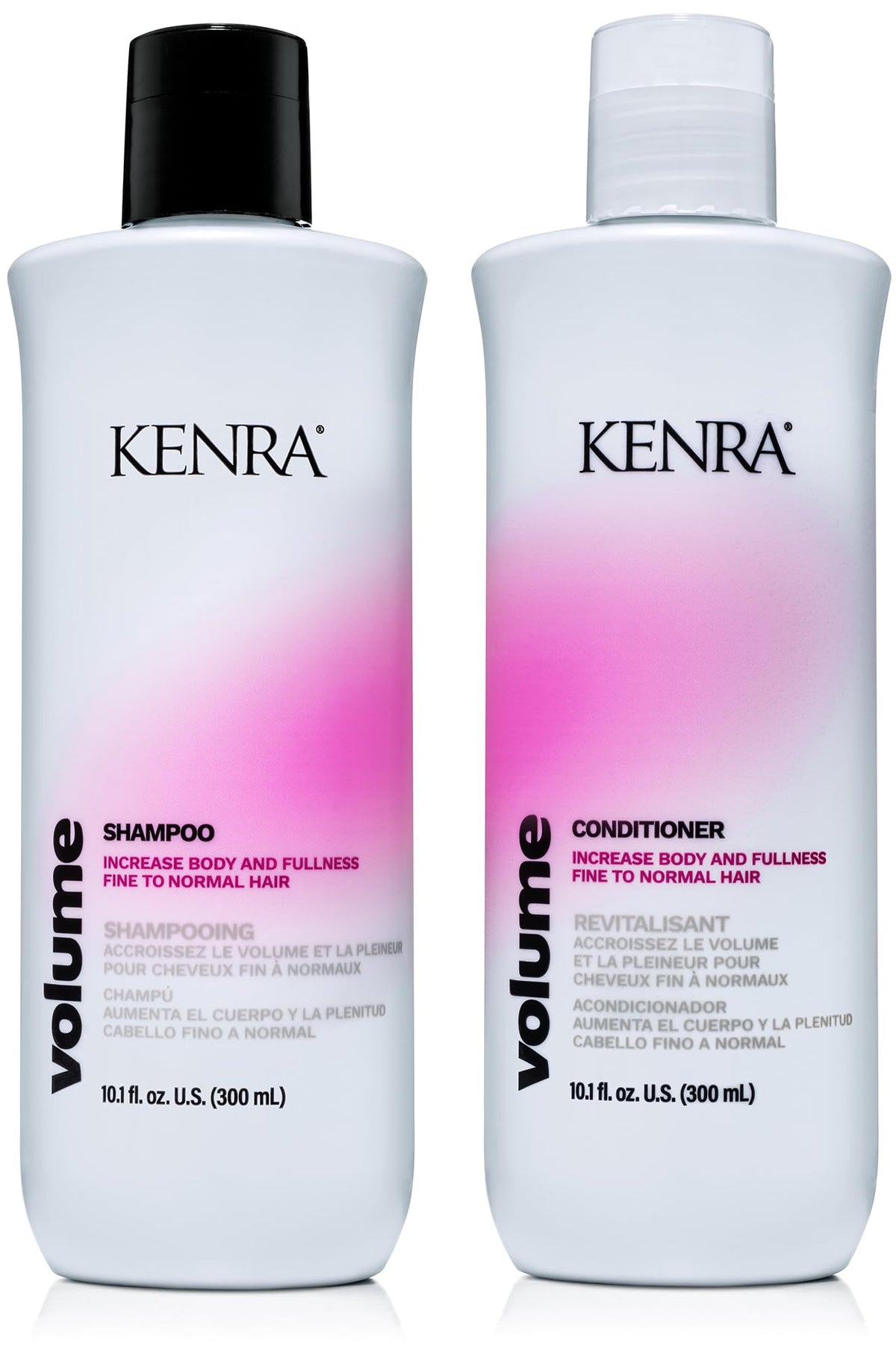 Kenra front packaging shows full set and lightweight volume benefit