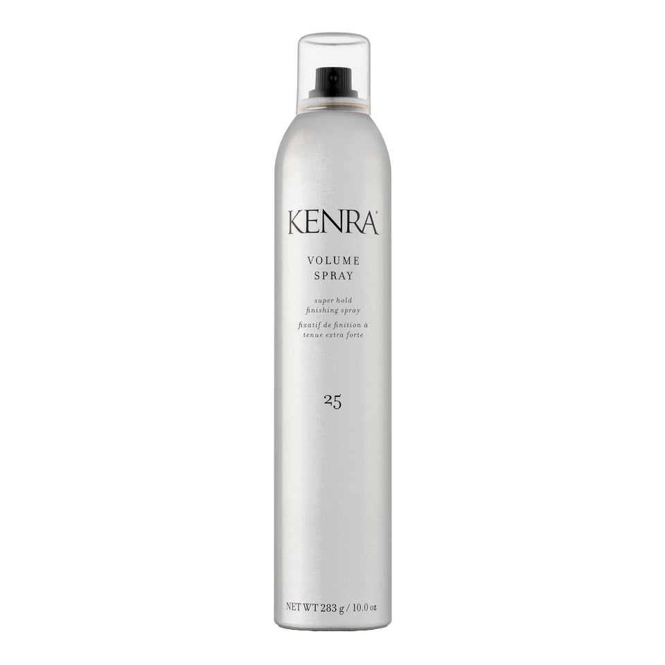 Kenra Volume Spray 25 front can showing packaging and strong hold benefit