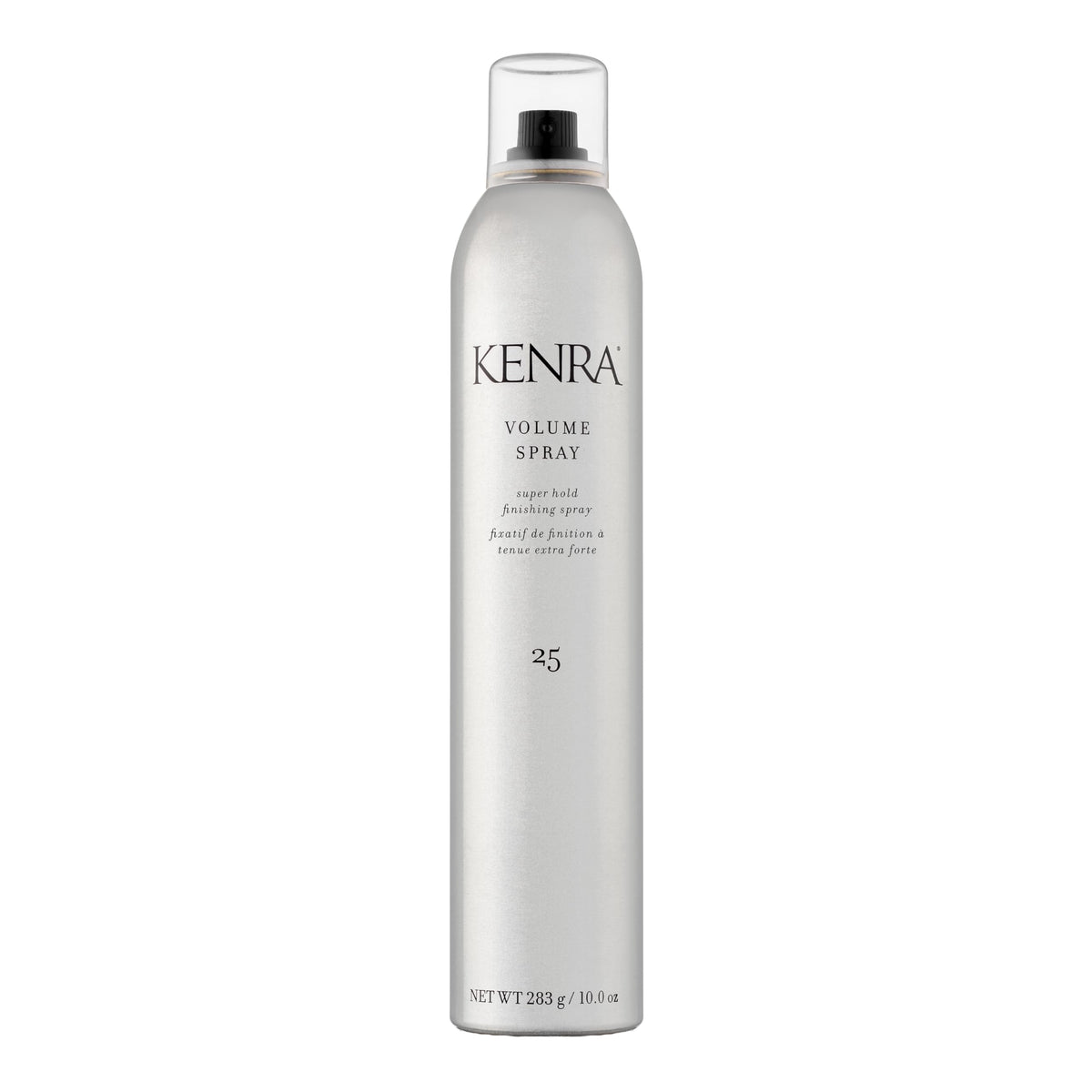 Kenra front can showing product branding and finish for shelf appeal