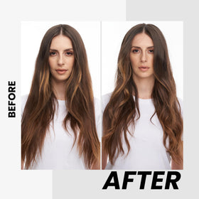 Kenra mist spraying onto styled hair for lift, giving long-lasting volume
