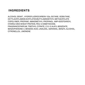 Box and ingredient list for Kenra spray showing professional formulation benefit