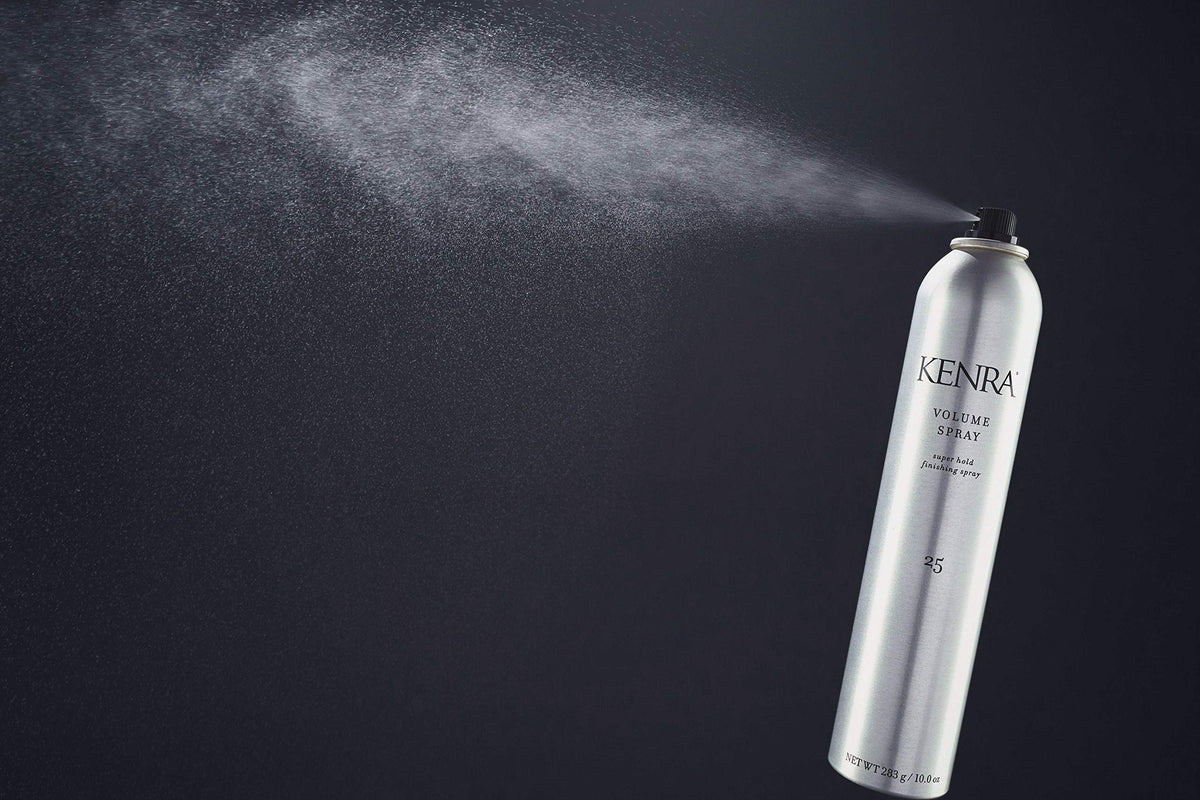 Kenra spray held in hand showing 16 oz scale and salon supply benefit